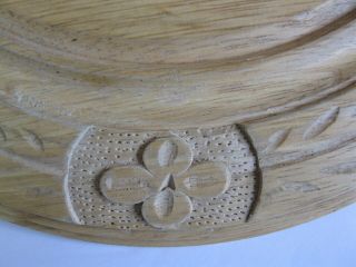 Vintage Carved Round Wooden Bread Board,  Motto Bread 3