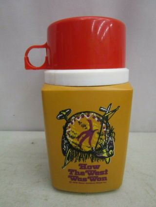 Vintage 1978 Thermos How The West Was Won Plastic Thermos