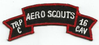 Vietnam C Troop 16th Air Cavalry Aero Scouts Scroll,  Pilot,  Helicopter
