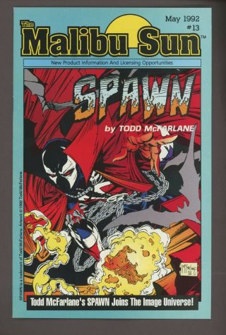 1992 The Malibu Sun Comic Book 13 1st True Appearance Of Spawn