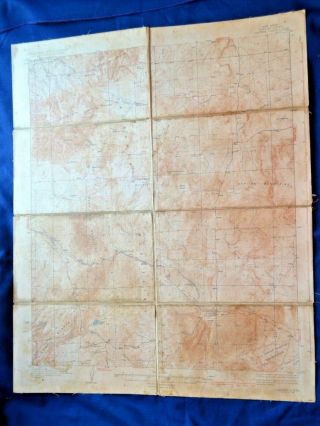 1937 Cloth Backed,  U.  S.  Geological Survey Map Of Capitan,  Mexico