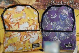 Authentic Pokemon Electric Type Backpack Sun And Moon Sega Prize Pikachu Raichu