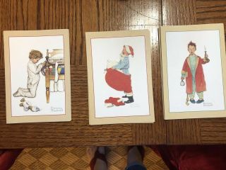 Antique Hallmark Norman Rockwell Christmas Cards Old Stock