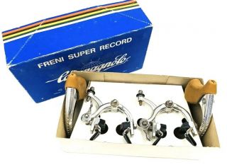 Campagnolo Record Brake Levers Drilled & Brakes Vintage Campy