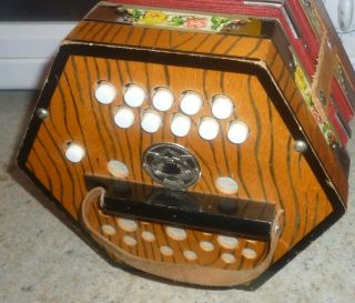 Scholer Concertina Accordion 20 Button Vintage Squeeze Box IN ORDER 2