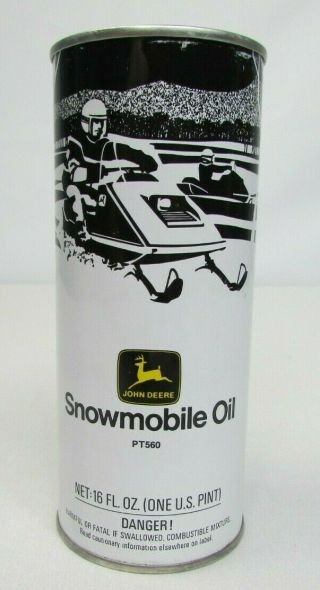 Vintage Old Stock John Deere Snowmobile Oil Pint Can