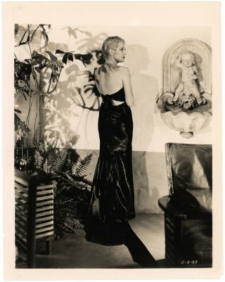 Vampy Art Deco Glamour Girl Thelma Todd 1933 Pre - Code Vixen Photograph