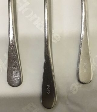 FORD MOTOR COMPANY Dining Room Stainless Steel Flatware 3 Spoons 2