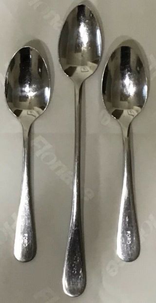 FORD MOTOR COMPANY Dining Room Stainless Steel Flatware 3 Spoons 3