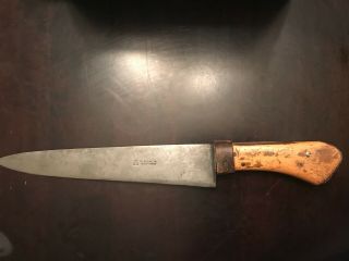 Vintage German Chef Knife Gustav Emil Ern Carbon Steel 12 " Blade 18 " Long Cook