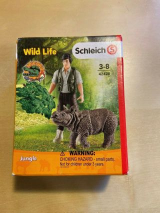 Wild Life Ranger And Rhinoceros Schleich 42428