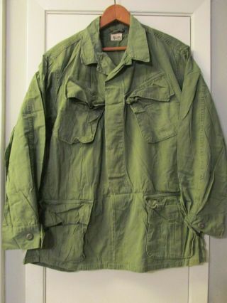Vintage 1967 Us Army Vietnam War Era Slant Pocket Combat Shirt/coat Med Reg