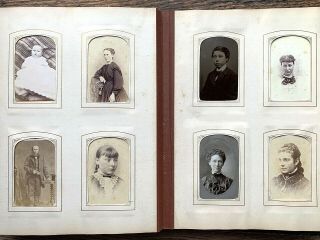 1870s 66 Photos Cdv Tintype Cc Album Barker Ryder Family Philadelphia Pa Mass.