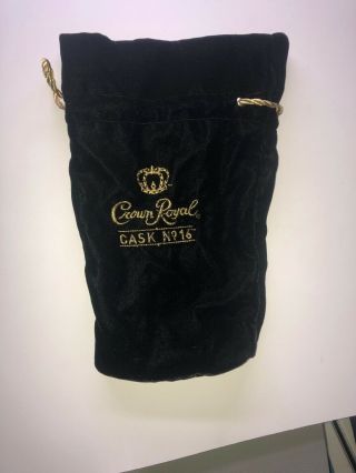 Rare Black Velvet 750ml Size Crown Royal Cask No 16 Bag