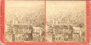 Watkins Stereoview View From The Residence Of Chas Crocker S F California Street