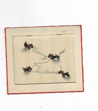 7a - Vintage 1951 Merry Christmas Calendar Card - 12 Month Pages