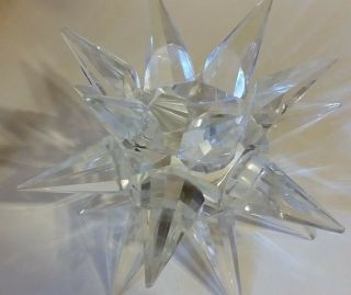 Collectible Godinger Shannon Crystal Star Large Candle Holder Or Display Base