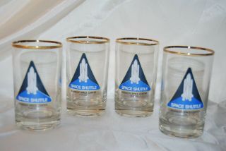 Old Fashioned Space Shuttle Glasses On The Rocks Neat Drinks Low Ball Set Of 4
