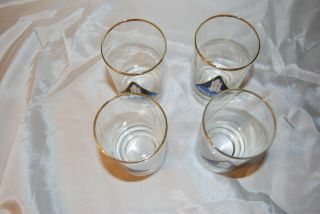 Old Fashioned Space Shuttle Glasses ON THE ROCKS Neat Drinks LOW BALL Set of 4 3