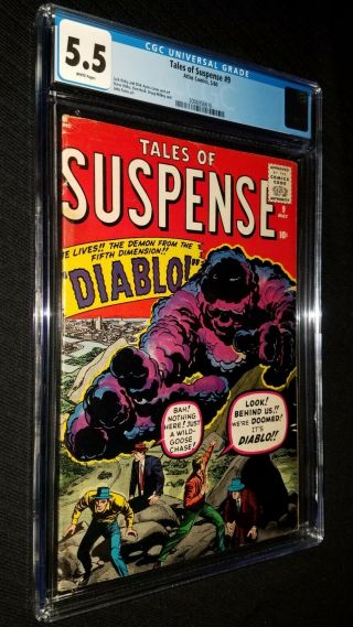 Tales Of Suspense 9 Cgc 5.  5 (white Pages)