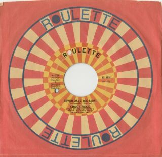 Rare Orig Northern Soul 45 - Chuck Wood - Seven Days Too Long - Roulette