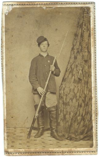 Civil War Cavalry Soldier With Maryland Backmark