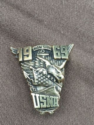 Vietnam Era 1969 Usna 14k Gold Pin United States Naval Academy Navy