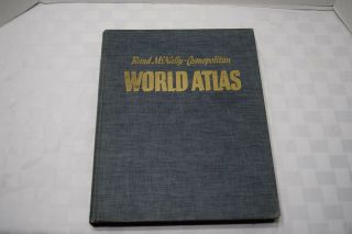 Vintage Rand Mcnally Cosmopolitan World Atlas,  1949