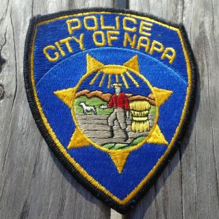 City Of Napa California Ca 4.  75 " Heavy Police Patch