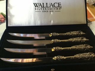 Wallace Grande Baroque Steak Knives Set Of 4 Nib