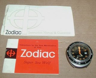 Vintage Zodiac 1971 Sea Wolf Dive Watch 75atm Not