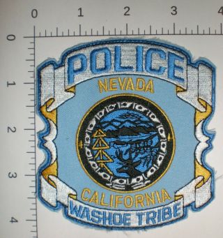 Nv Nevada Ca California Washoe Indian Tribe Native American Tribal Police Patch