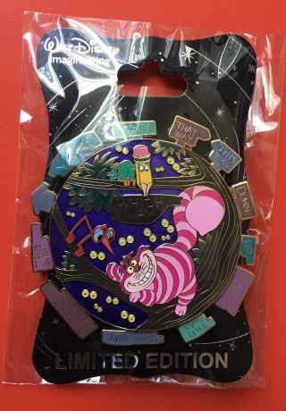 Disney Wdi Alice In Wonderland 60th Anniversary Cheshire Cat Spinner Pin Le 250
