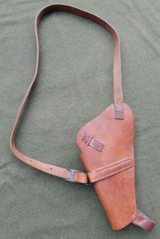 Vietnam War,  U.  S.  Navy,  Brown Leather Shoulder Holster for Revolver,  Dated 1962 3