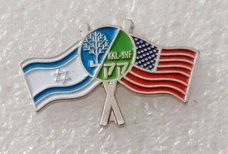 Jewish National Fund (kkl - Jnf) Israel And United States Of America Lapel Pin