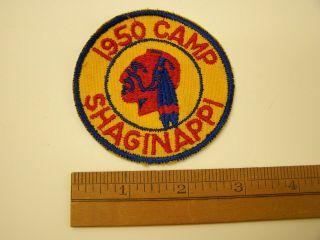 1950 Camp Shaginappi Bsa Boy Scout Patch Badge Order Arrow Wis.  Indian Brave