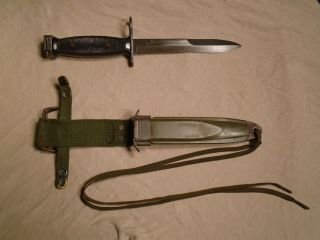 Usgi Us Military Vietnam War Era M7 Bayonet Combat Knife W/ M8a1 Scabbard Boc A