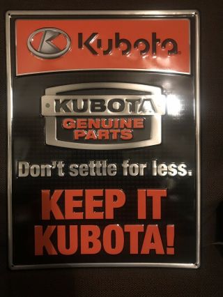 Kubota Tractor Man Cave Advertising Metal Sign
