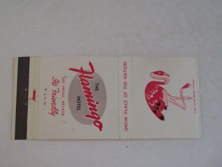 W57 Vintage Matchbook Cover The Flamingo Hotel Las Vegas Nv Nevada