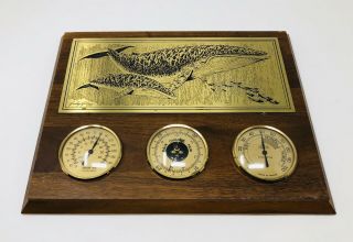 Vintage Highline West Weather Station Thermometer Barometer Hygrometer