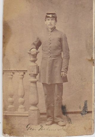 Civil War Cdv Soldier Id.  G.  Foehner 140th York
