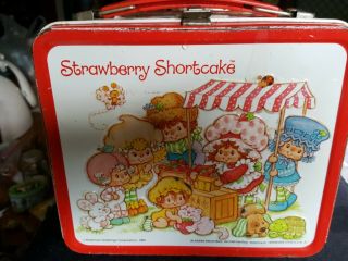 Vintage Strawberry Shortcake Metal Lunch Box 1980 
