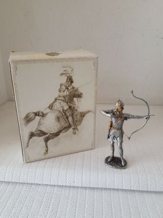 Medieval Archer Pewter 4.  25ins Figurine Myths And Legends,  Historical Knights.
