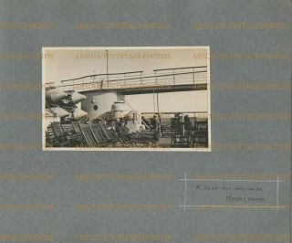 Ww1 Postcard Size Photo Hospital Ship Mauretania A Deck Gallipoli Campaign 1916