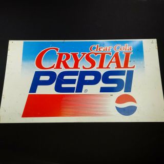 Clear Cola Crystal Pepsi Double Sided Sign 16x28