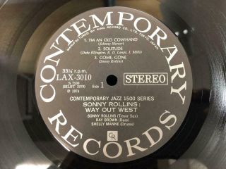 SONNY ROLLINS WAY OUT WEST CONTEMPORARY LAX 3010 OBI STEREO JAPAN LP 3