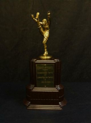 Vintage 1946 Lower Susquehanna Football Conference Championship Figural Kicker