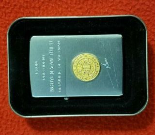 SOUTH VIETNAM PRESIDENT NGUYEN VAN THIEU ZIPPO WITH LOGO SEAL AND SIGNATURE 2