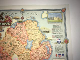 Northern Ireland Map Designed & drawn Ernest Clegg 1947 | Historic vintage Print 3