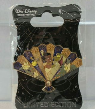 Disney Wdi Floral Fan Le 300 Pin Princess Tiana And The Frog